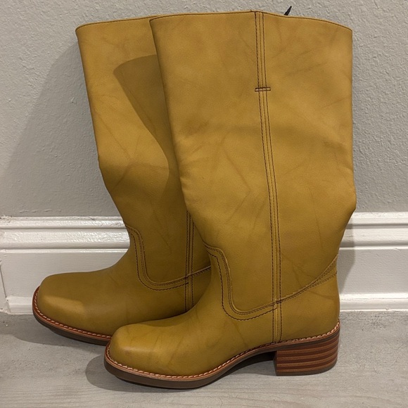 FRYE AND CO. Shoes - FRYE AND CO. Mustard Gold Heeled Boots